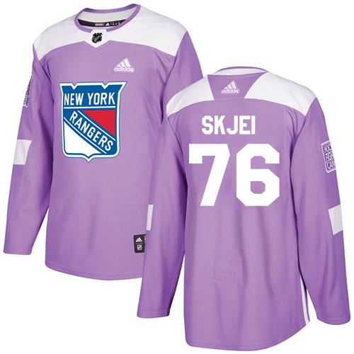 Adidas Rangers #76 Brady Skjei Purple Authentic Fights Cancer Stitched NHL Jersey